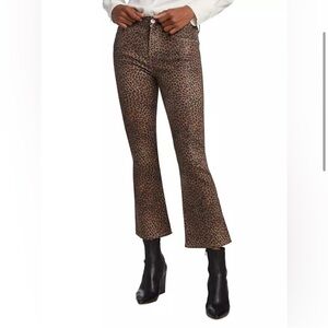 NWOT Frame Le Crop Mini Boot Cut Jeans in Leopard